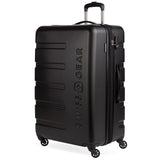 SwissGear 7366 Signature Hardside Expandable Luggage with Spinner Wheels, TSA Lock, Black, Checked - Large 27 - Inch