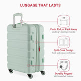 SwissGear 7366 Signature Hardside Expandable Luggage with Spinner Wheels, TSA Lock, Clearly Aqua, Checked - Medium 23 - Inch