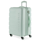 SwissGear 7366 Signature Hardside Expandable Luggage with Spinner Wheels, TSA Lock, Clearly Aqua, Checked - Medium 23 - Inch
