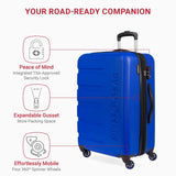 SwissGear 7366 Signature Hardside Expandable Luggage with Spinner Wheels, TSA Lock, Cobalt, Checked - Medium 23 - Inch