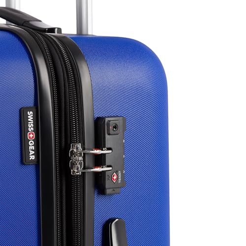 SwissGear 7366 Signature Hardside Expandable Luggage with Spinner Wheels, TSA Lock, Cobalt, Checked - Medium 23 - Inch
