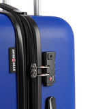 SwissGear 7366 Signature Hardside Expandable Luggage with Spinner Wheels, TSA Lock, Cobalt, Checked - Medium 23 - Inch