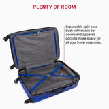 SwissGear 7366 Signature Hardside Expandable Luggage with Spinner Wheels, TSA Lock, Cobalt, Checked - Medium 23 - Inch