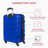 SwissGear 7366 Signature Hardside Expandable Luggage with Spinner Wheels, TSA Lock, Cobalt, Checked - Medium 23 - Inch