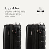 SwissGear 7366 Signature Hardside Expandable Luggage with Spinner Wheels, TSA Lock, Cup-Holder, Black, 2-Piece Set (19/27)