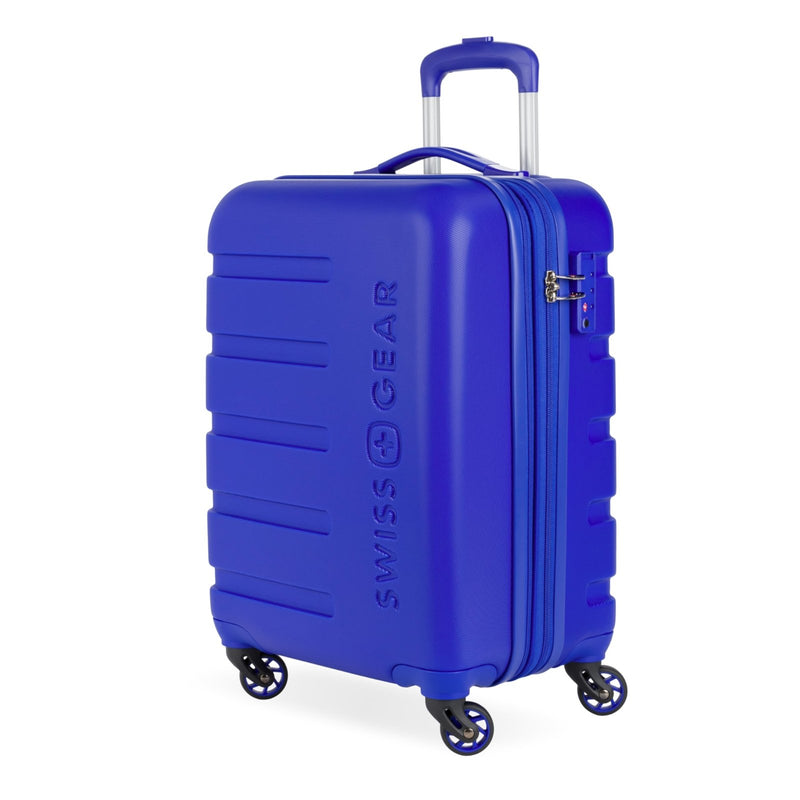 SwissGear 7366 Signature Hardside Expandable Luggage with Spinner Wheels, TSA Lock, Cup - Holder, Cobalt, Carry - On 19 - Inch