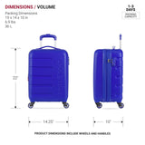 SwissGear 7366 Signature Hardside Expandable Luggage with Spinner Wheels, TSA Lock, Cup - Holder, Cobalt, Carry - On 19 - Inch
