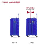 SwissGear 7366 Signature Hardside Expandable Luggage with Spinner Wheels, TSA Lock, Cup - Holder, Cobalt, Carry - On 19 - Inch