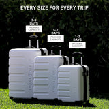 SwissGear 7366 Signature Hardside Expandable Luggage with Spinner Wheels, TSA Lock, Cup - Holder, Evening Haze, 3 - Piece Set (19/23/27)