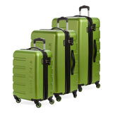 SwissGear 7366 Signature Hardside Expandable Luggage with Spinner Wheels, TSA Lock, Cup - Holder, Green, 3 - Piece Set (19/23/27)