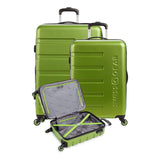 SwissGear 7366 Signature Hardside Expandable Luggage with Spinner Wheels, TSA Lock, Cup-Holder, Green, 3-Piece Set (19/23/27)
