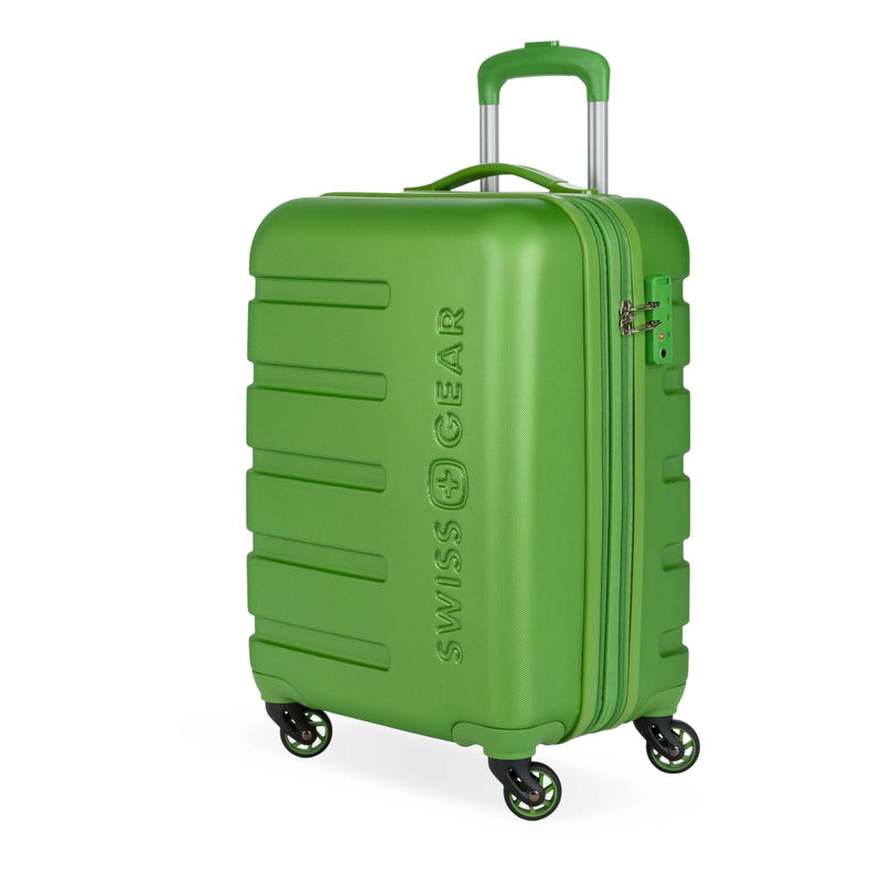 SwissGear 7366 Signature Hardside Expandable Luggage with Spinner Wheels, TSA Lock, Cup - Holder, Green, Carry - On 19 - Inch