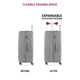 SwissGear 7366 Signature Hardside Expandable Luggage with Spinner Wheels, TSA Lock, Cup - Holder, Grey, 2 - Piece Set (19/27)