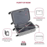 SwissGear 7366 Signature Hardside Expandable Luggage with Spinner Wheels, TSA Lock, Cup - Holder, Grey, 2 - Piece Set (19/27)