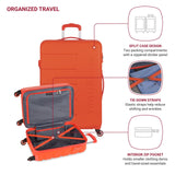 SwissGear 7366 Signature Hardside Expandable Luggage with Spinner Wheels, TSA Lock, Cup - Holder, Orange, 2 - Piece Set (19/27)