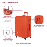 SwissGear 7366 Signature Hardside Expandable Luggage with Spinner Wheels, TSA Lock, Cup - Holder, Orange, 2 - Piece Set (19/27)