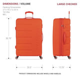 SwissGear 7366 Signature Hardside Expandable Luggage with Spinner Wheels, TSA Lock, Cup - Holder, Orange, 2 - Piece Set (19/27)