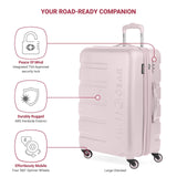 SwissGear 7366 Signature Hardside Expandable Luggage with Spinner Wheels, TSA Lock, Cup - Holder, Pink, 2 - Piece Set (19/27)