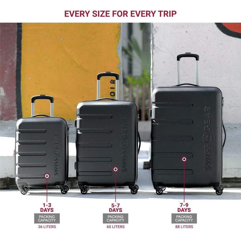 SwissGear 7366 Signature Hardside Expandable Luggage with Spinner Wheels, TSA Lock, Cup - Holder, Pink, 2 - Piece Set (19/27)