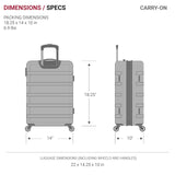 SwissGear 7366 Signature Hardside Expandable Luggage with Spinner Wheels, TSA Lock, Cup - Holder, Pink, Carry - On 19 - Inch