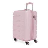 SwissGear 7366 Signature Hardside Expandable Luggage with Spinner Wheels, TSA Lock, Cup - Holder, Pink, Carry - On 19 - Inch