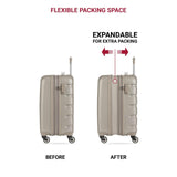 SwissGear 7366 Signature Hardside Expandable Luggage with Spinner Wheels, TSA Lock, Cup - Holder, Sand, 2 - Piece Set (19/27)