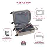 SwissGear 7366 Signature Hardside Expandable Luggage with Spinner Wheels, TSA Lock, Cup - Holder, Sand, 2 - Piece Set (19/27)