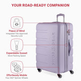 SwissGear 7366 Signature Hardside Expandable Luggage with Spinner Wheels, TSA Lock, Evening Haze, Checked - Large 27 - Inch