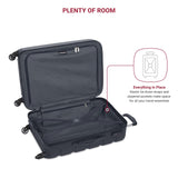 SwissGear 7366 Signature Hardside Expandable Luggage with Spinner Wheels, TSA Lock, Navy, Checked - Medium 23 - Inch