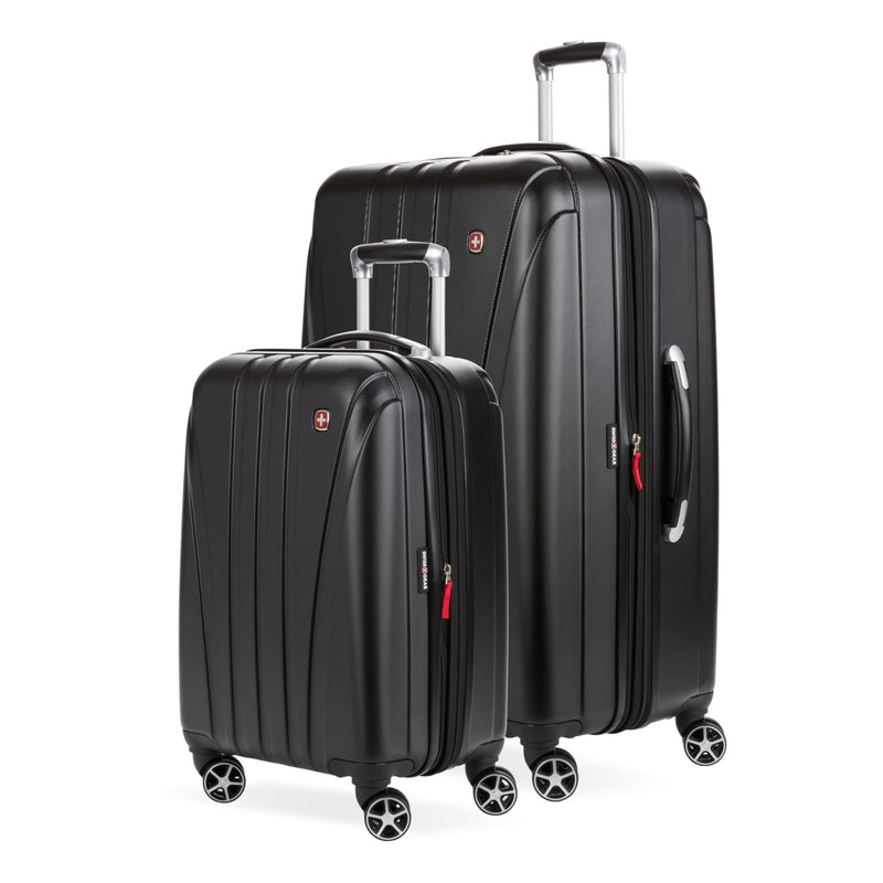 SwissGear 7585 Hardside Expandable Luggage with Spinner Wheels, Black, 2 - Piece Set (19/27)