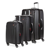 SwissGear 7585 Hardside Expandable Luggage with Spinner Wheels, Black, 3 - Piece Set (19/23/27)
