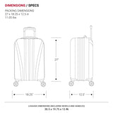 SwissGear 7585 Hardside Expandable Luggage with Spinner Wheels, Black, Checked - Large 27 - Inch