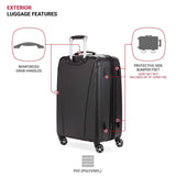 SwissGear 7585 Hardside Expandable Luggage with Spinner Wheels, Black, Checked - Large 27 - Inch