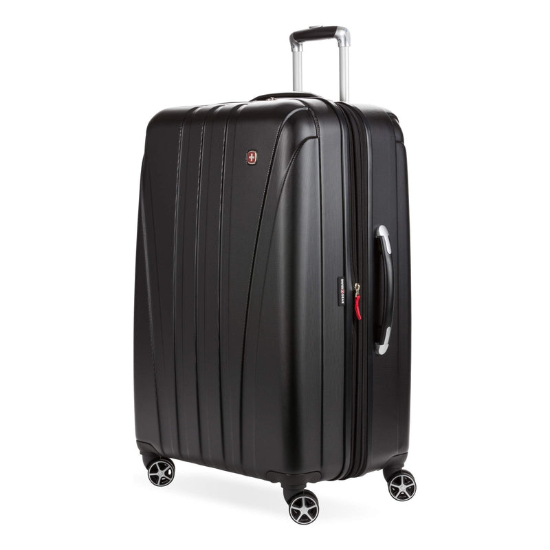 SwissGear 7585 Hardside Expandable Luggage with Spinner Wheels, Black, Checked - Large 27 - Inch
