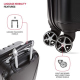 SwissGear 7585 Hardside Expandable Luggage with Spinner Wheels, Black, Checked - Large 27 - Inch