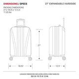 SwissGear 7585 Hardside Expandable Luggage with Spinner Wheels, Silver, Checked-Large 28-Inch