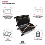 SwissGear 7585 Hardside Expandable Luggage with Spinner Wheels, Silver, Checked-Large 28-Inch