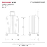 SwissGear 7585 Hardside Expandable Luggage with Spinner Wheels, Silver, Checked - Medium 23 - Inch