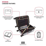 SwissGear 7585 Hardside Expandable Luggage with Spinner Wheels, Silver, Checked - Medium 23 - Inch