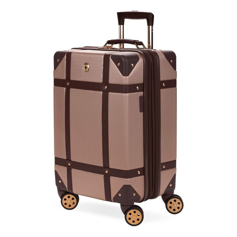 SwissGear 7739 Hardside Luggage Trunk with Spinner Wheels, Blush, Carry - On 19 - Inch