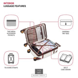 SwissGear 7739 Hardside Luggage Trunk with Spinner Wheels, White, Carry - On 19 - Inch