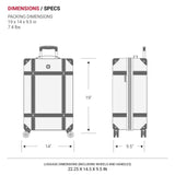 SwissGear 7739 Hardside Luggage Trunk with Spinner Wheels, White, Carry - On 19 - Inch