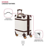 SwissGear 7739 Hardside Luggage Trunk with Spinner Wheels, White, Carry - On 19 - Inch