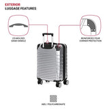 SwissGear 7782 Hardside Expandable Luggage with Spinner Wheels, Silver, Carry-On 19-Inch