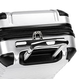 SwissGear 7782 Hardside Expandable Luggage with Spinner Wheels, Silver, Carry-On 19-Inch