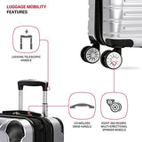 SwissGear 7782 Hardside Expandable Luggage with Spinner Wheels, Silver, Carry-On 19-Inch
