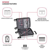 SwissGear 7782 Hardside Expandable Luggage with Spinner Wheels, Silver, Carry-On 19-Inch