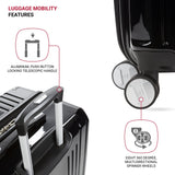 SwissGear 7786 Hardside Expandable Luggage with Spinner Wheels, Black, Checked - Large 27 - Inch