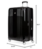 SwissGear 7786 Hardside Expandable Luggage with Spinner Wheels, Black, Checked - Large 27 - Inch