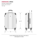 SwissGear 7786 Hardside Expandable Luggage with Spinner Wheels, Black, Checked - Large 27 - Inch